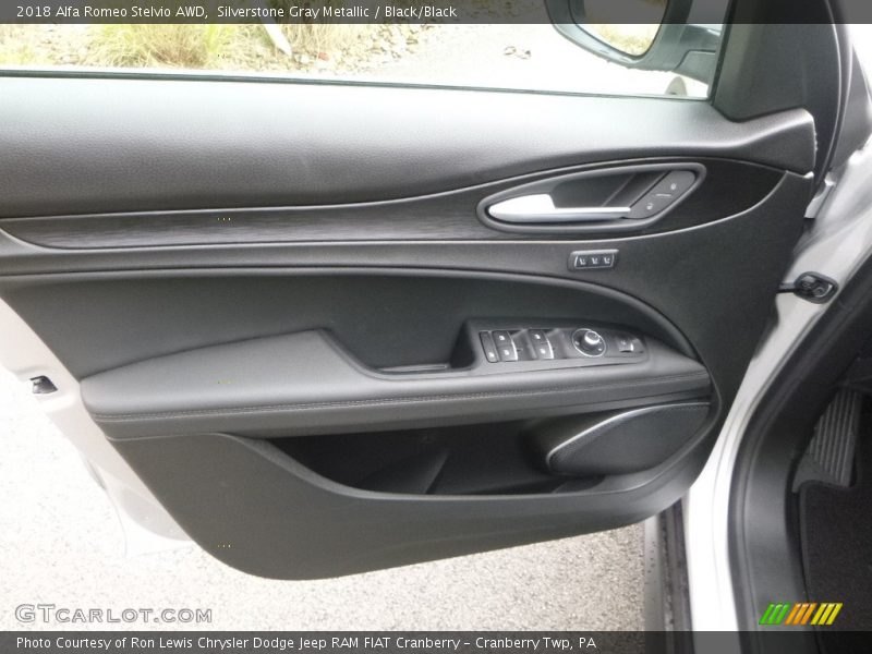 Silverstone Gray Metallic / Black/Black 2018 Alfa Romeo Stelvio AWD