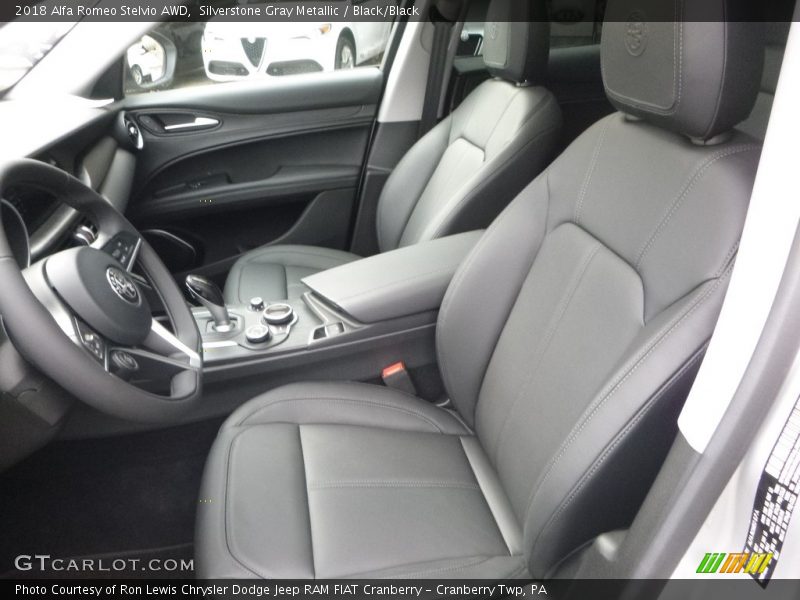 Silverstone Gray Metallic / Black/Black 2018 Alfa Romeo Stelvio AWD