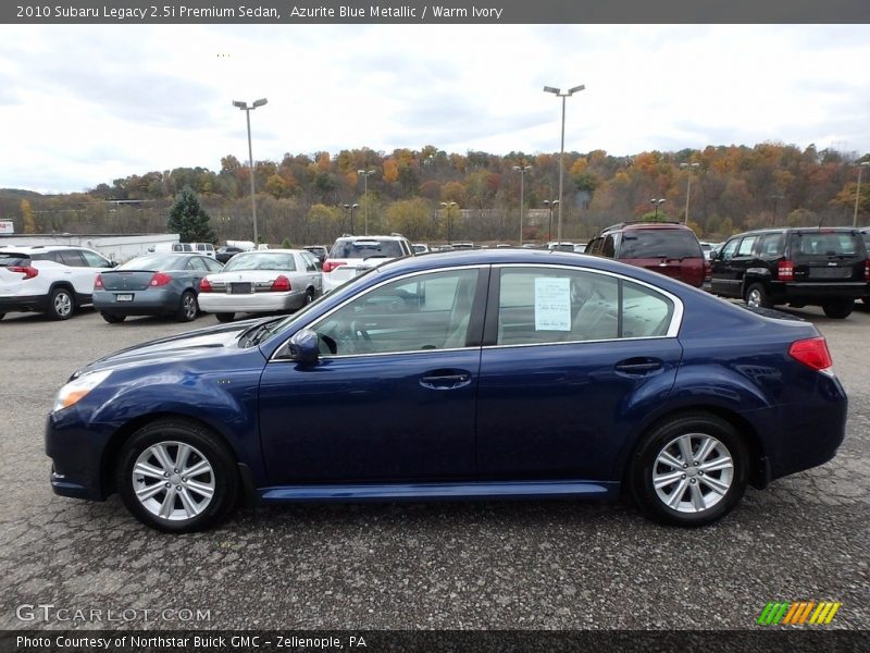 Azurite Blue Metallic / Warm Ivory 2010 Subaru Legacy 2.5i Premium Sedan