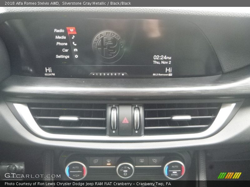 Silverstone Gray Metallic / Black/Black 2018 Alfa Romeo Stelvio AWD