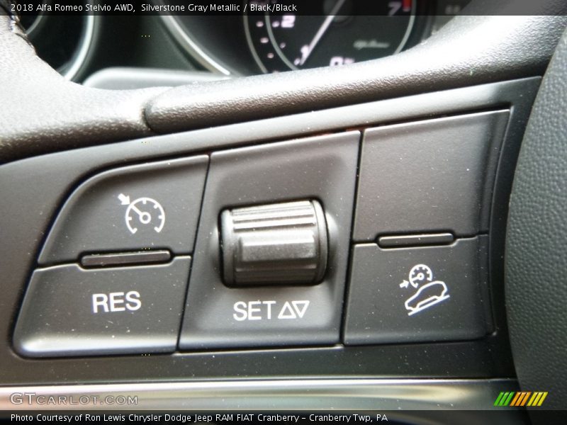 Silverstone Gray Metallic / Black/Black 2018 Alfa Romeo Stelvio AWD