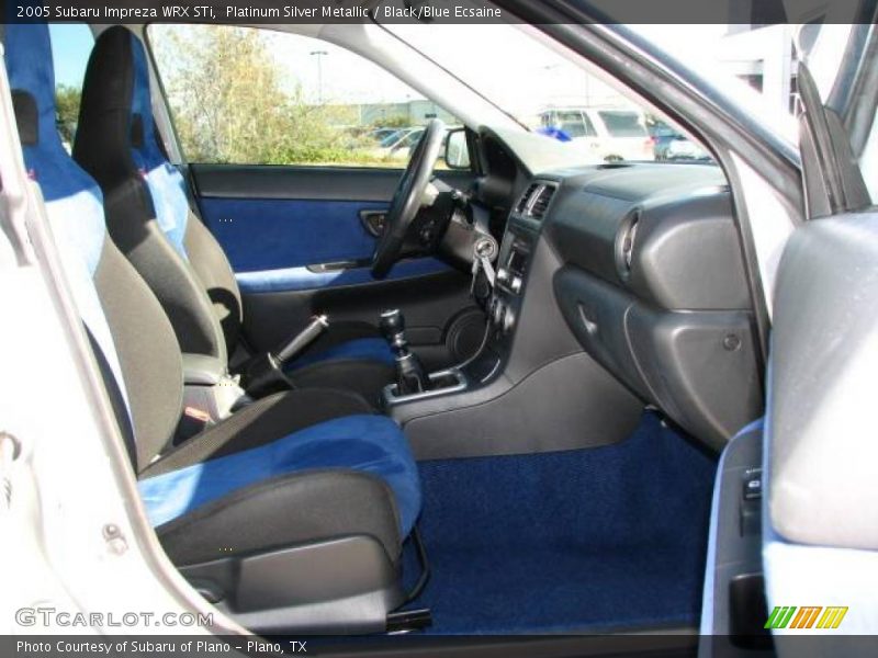 Platinum Silver Metallic / Black/Blue Ecsaine 2005 Subaru Impreza WRX STi