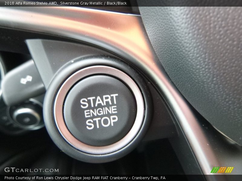 Silverstone Gray Metallic / Black/Black 2018 Alfa Romeo Stelvio AWD
