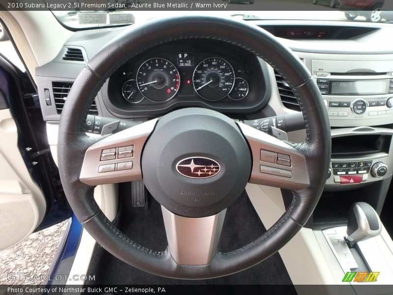 Azurite Blue Metallic / Warm Ivory 2010 Subaru Legacy 2.5i Premium Sedan