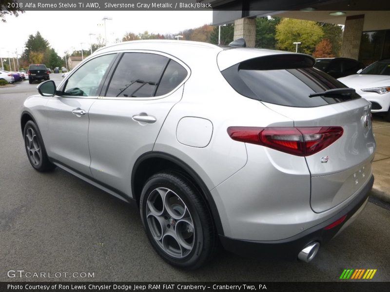Silverstone Gray Metallic / Black/Black 2018 Alfa Romeo Stelvio Ti AWD