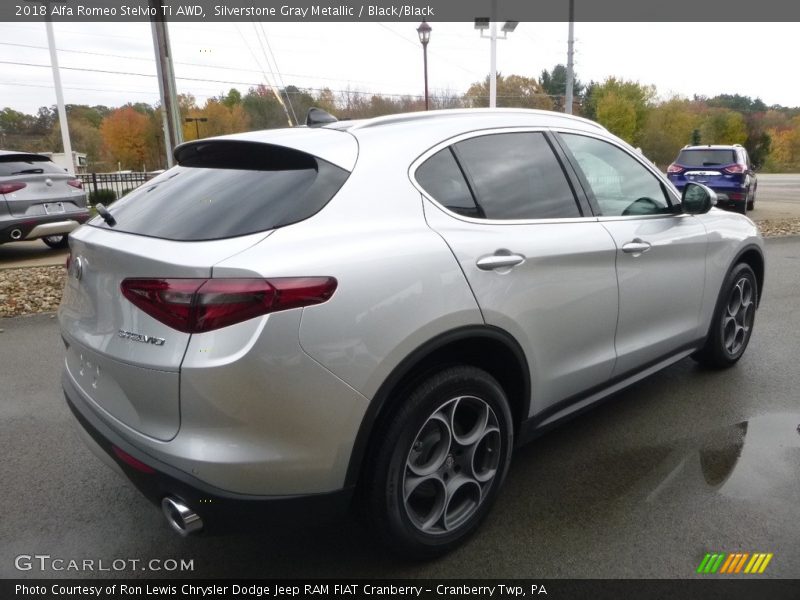 Silverstone Gray Metallic / Black/Black 2018 Alfa Romeo Stelvio Ti AWD