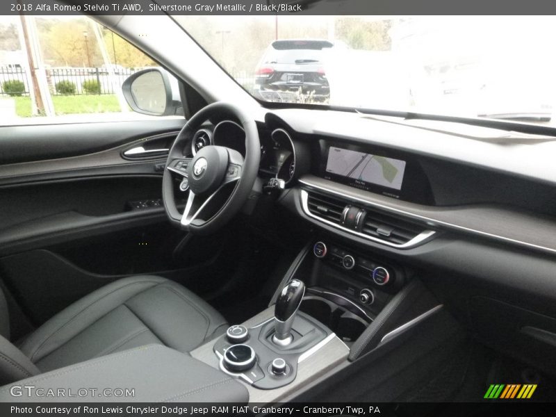 Silverstone Gray Metallic / Black/Black 2018 Alfa Romeo Stelvio Ti AWD