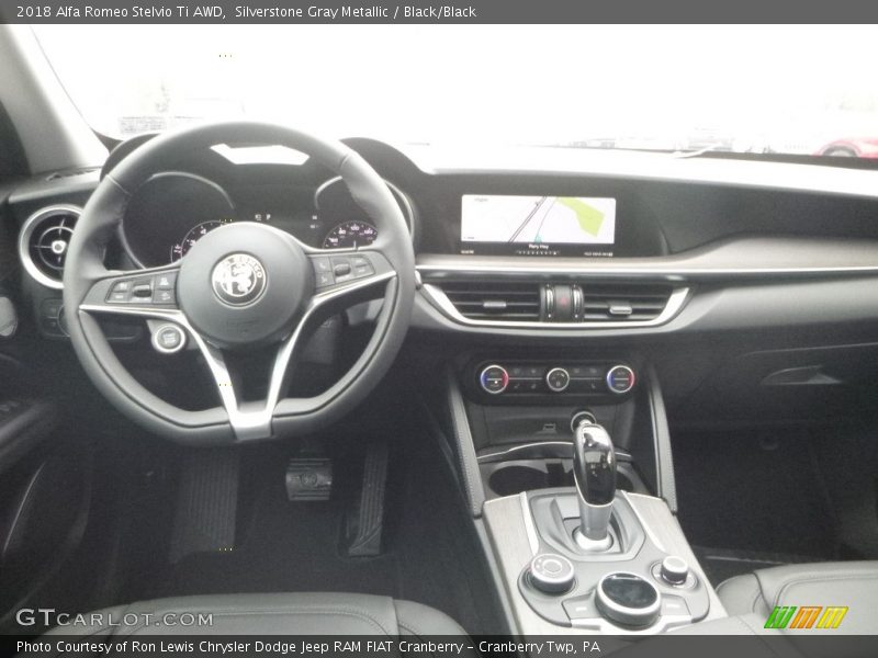 Silverstone Gray Metallic / Black/Black 2018 Alfa Romeo Stelvio Ti AWD