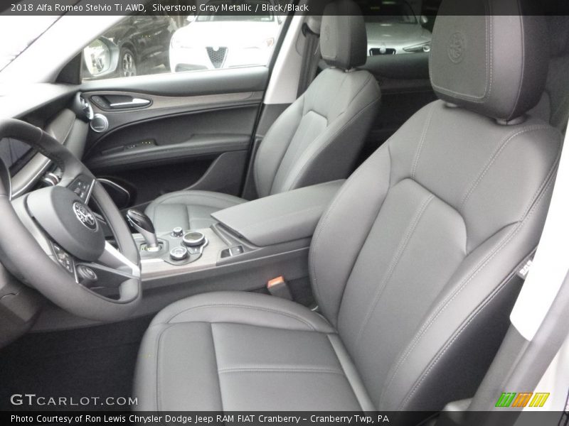 Silverstone Gray Metallic / Black/Black 2018 Alfa Romeo Stelvio Ti AWD