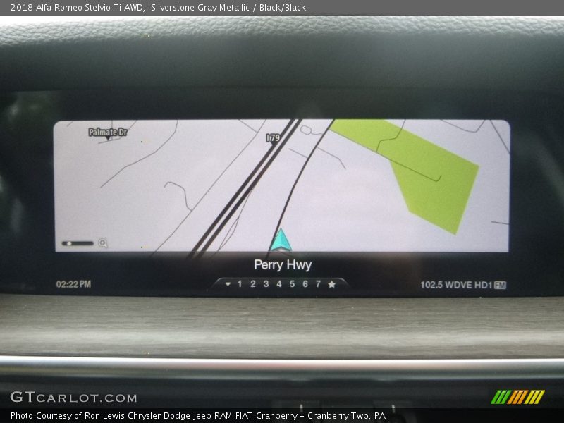 Silverstone Gray Metallic / Black/Black 2018 Alfa Romeo Stelvio Ti AWD