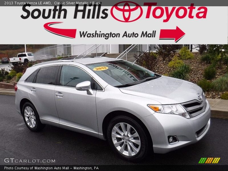 Classic Silver Metallic / Black 2013 Toyota Venza LE AWD