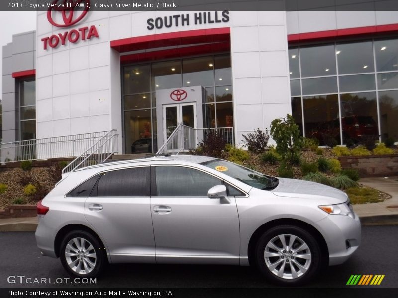 Classic Silver Metallic / Black 2013 Toyota Venza LE AWD