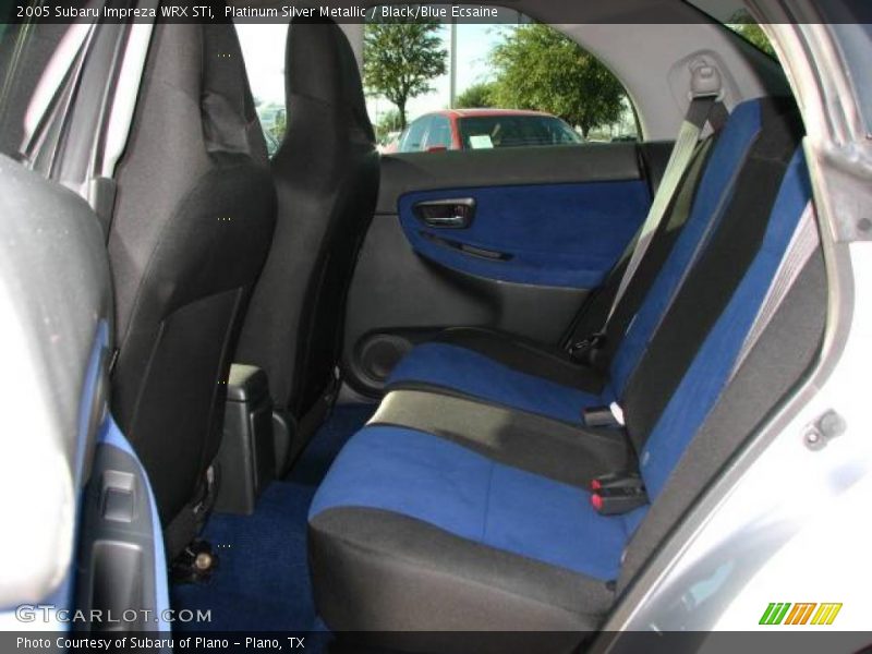 Platinum Silver Metallic / Black/Blue Ecsaine 2005 Subaru Impreza WRX STi