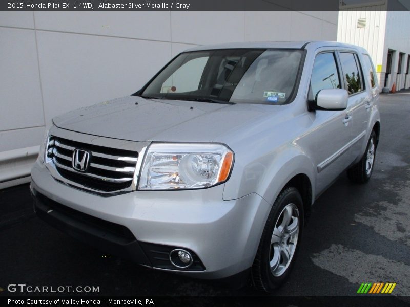 Alabaster Silver Metallic / Gray 2015 Honda Pilot EX-L 4WD