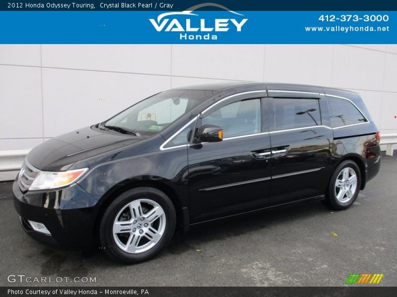 Crystal Black Pearl / Gray 2012 Honda Odyssey Touring