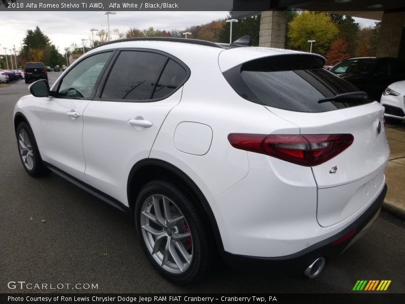 Alfa White / Black/Black 2018 Alfa Romeo Stelvio Ti AWD