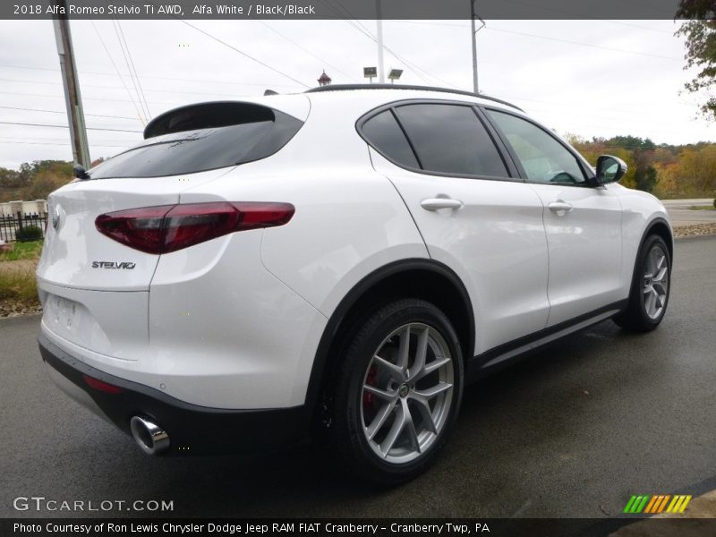 Alfa White / Black/Black 2018 Alfa Romeo Stelvio Ti AWD