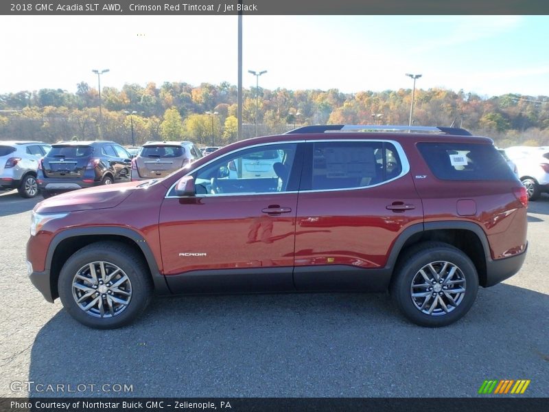 Crimson Red Tintcoat / Jet Black 2018 GMC Acadia SLT AWD