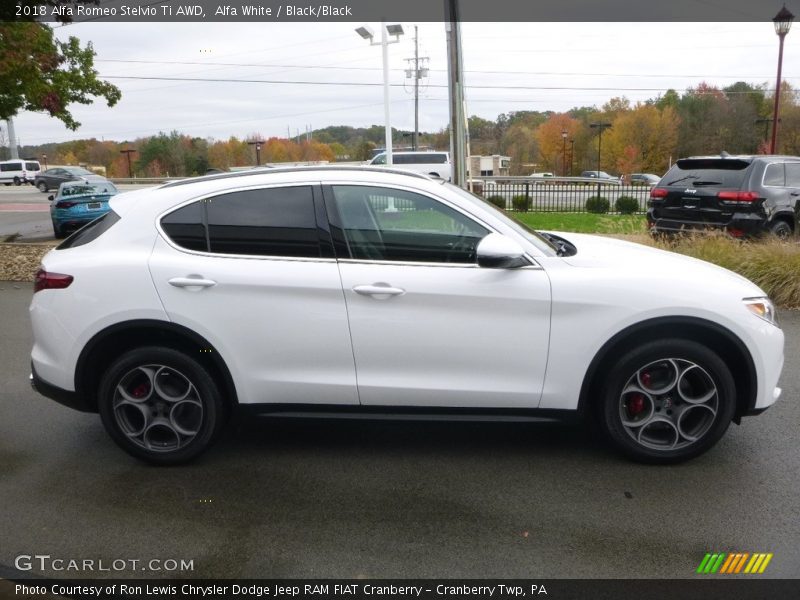 Alfa White / Black/Black 2018 Alfa Romeo Stelvio Ti AWD