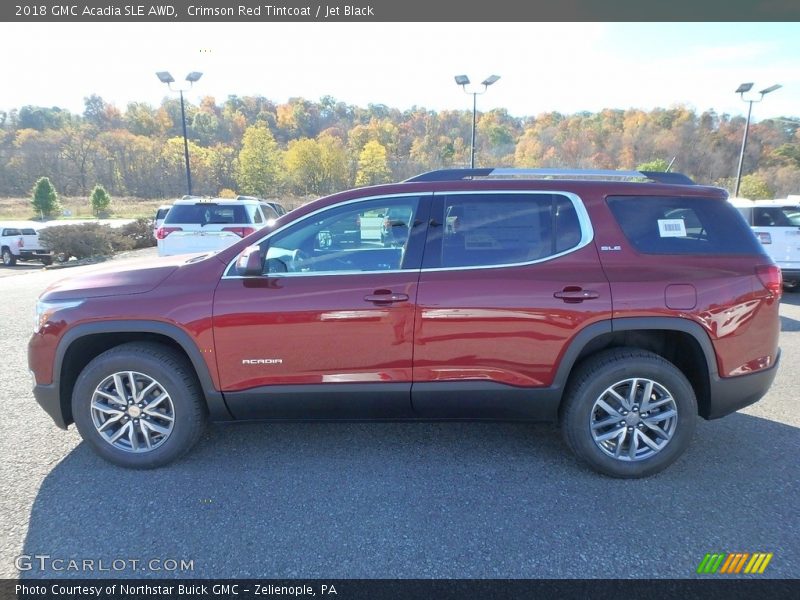 Crimson Red Tintcoat / Jet Black 2018 GMC Acadia SLE AWD