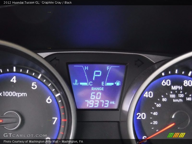 Graphite Gray / Black 2012 Hyundai Tucson GL