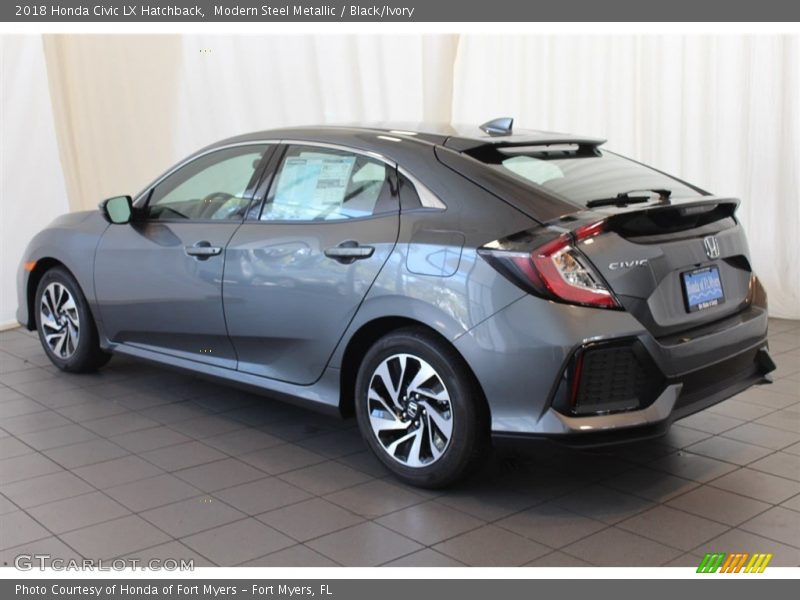 Modern Steel Metallic / Black/Ivory 2018 Honda Civic LX Hatchback