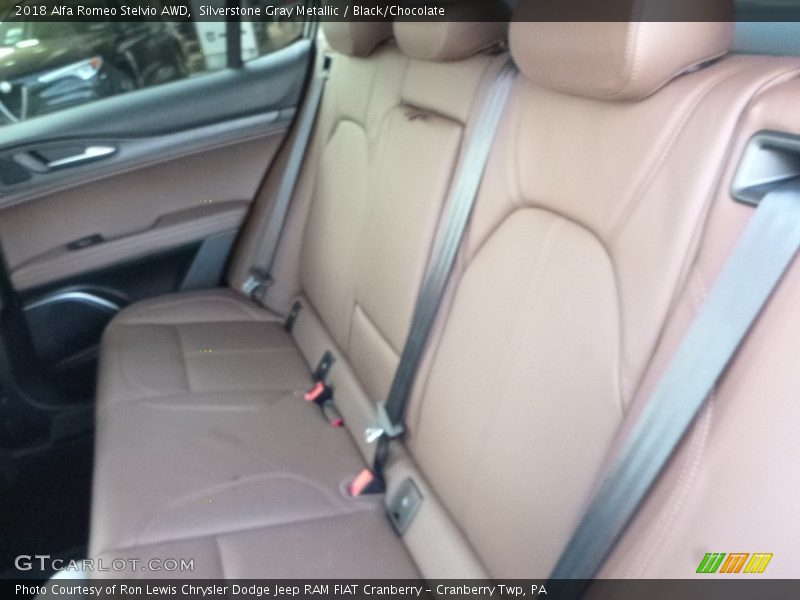 Silverstone Gray Metallic / Black/Chocolate 2018 Alfa Romeo Stelvio AWD