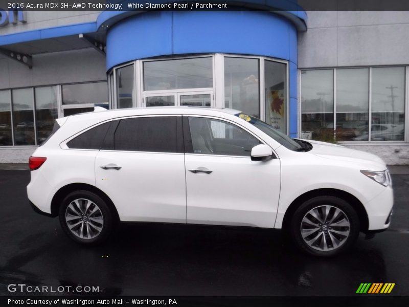 White Diamond Pearl / Parchment 2016 Acura MDX SH-AWD Technology