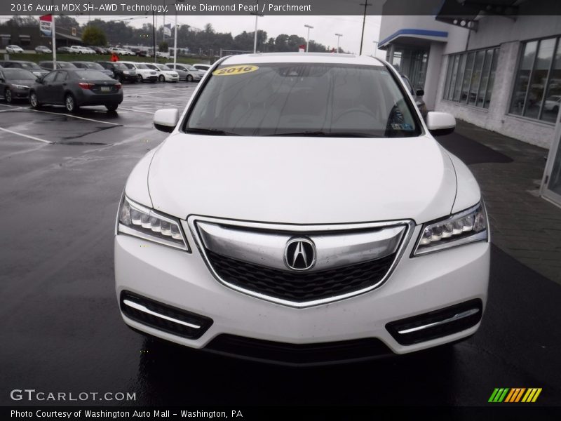 White Diamond Pearl / Parchment 2016 Acura MDX SH-AWD Technology