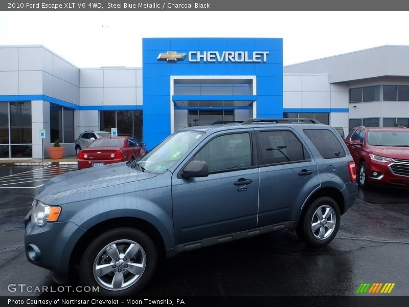 Steel Blue Metallic / Charcoal Black 2010 Ford Escape XLT V6 4WD