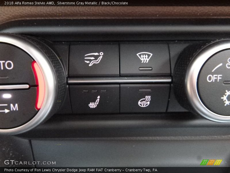 Silverstone Gray Metallic / Black/Chocolate 2018 Alfa Romeo Stelvio AWD