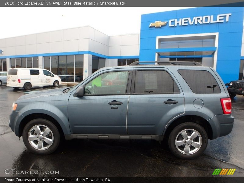 Steel Blue Metallic / Charcoal Black 2010 Ford Escape XLT V6 4WD