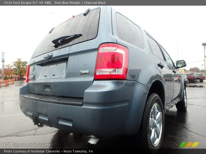 Steel Blue Metallic / Charcoal Black 2010 Ford Escape XLT V6 4WD