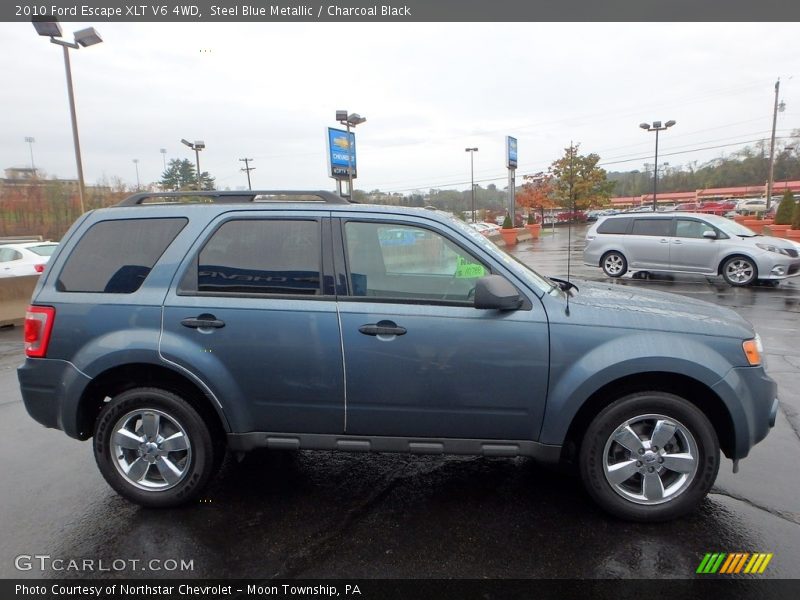 Steel Blue Metallic / Charcoal Black 2010 Ford Escape XLT V6 4WD