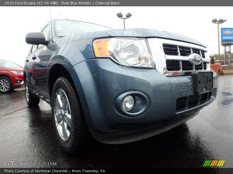Steel Blue Metallic / Charcoal Black 2010 Ford Escape XLT V6 4WD