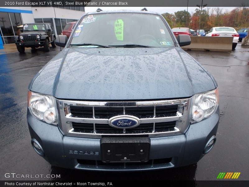 Steel Blue Metallic / Charcoal Black 2010 Ford Escape XLT V6 4WD