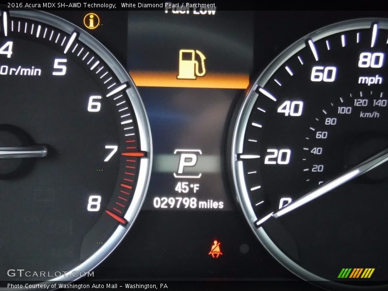 White Diamond Pearl / Parchment 2016 Acura MDX SH-AWD Technology