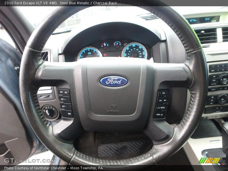Steel Blue Metallic / Charcoal Black 2010 Ford Escape XLT V6 4WD