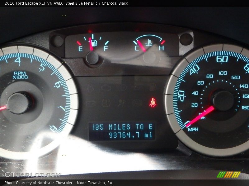 Steel Blue Metallic / Charcoal Black 2010 Ford Escape XLT V6 4WD