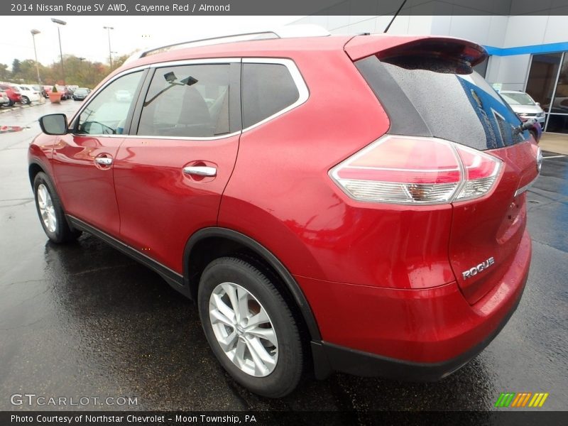 Cayenne Red / Almond 2014 Nissan Rogue SV AWD