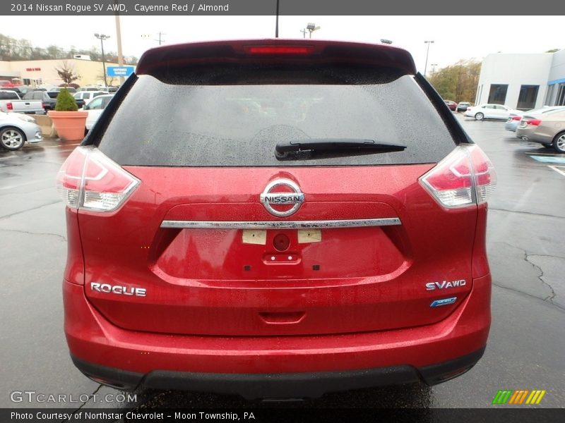 Cayenne Red / Almond 2014 Nissan Rogue SV AWD