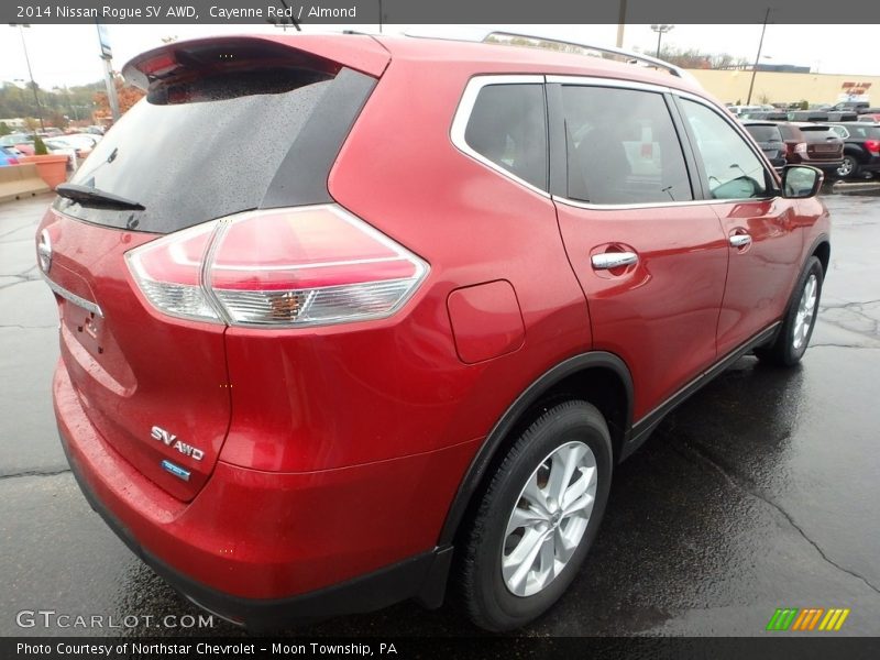Cayenne Red / Almond 2014 Nissan Rogue SV AWD