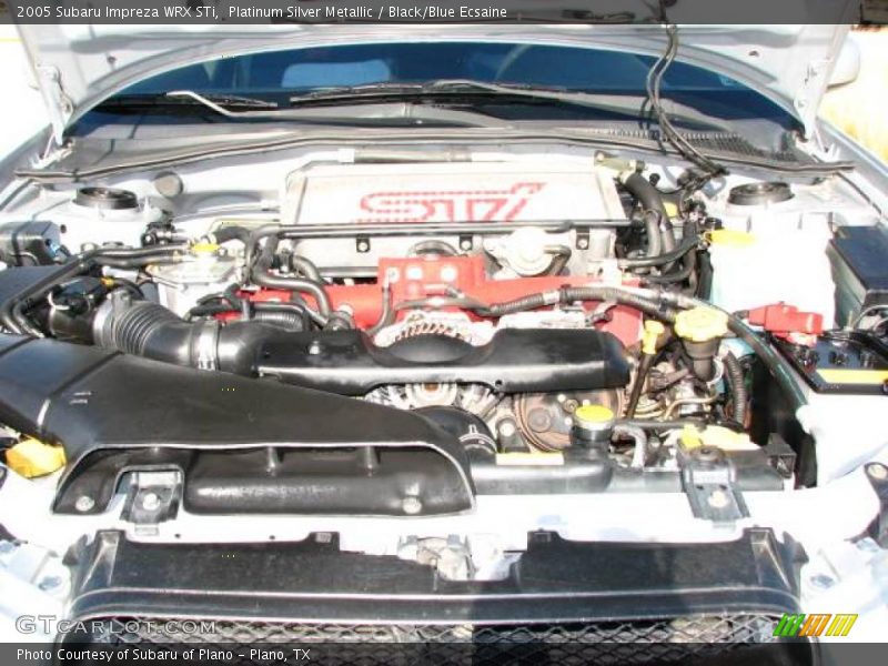 Platinum Silver Metallic / Black/Blue Ecsaine 2005 Subaru Impreza WRX STi