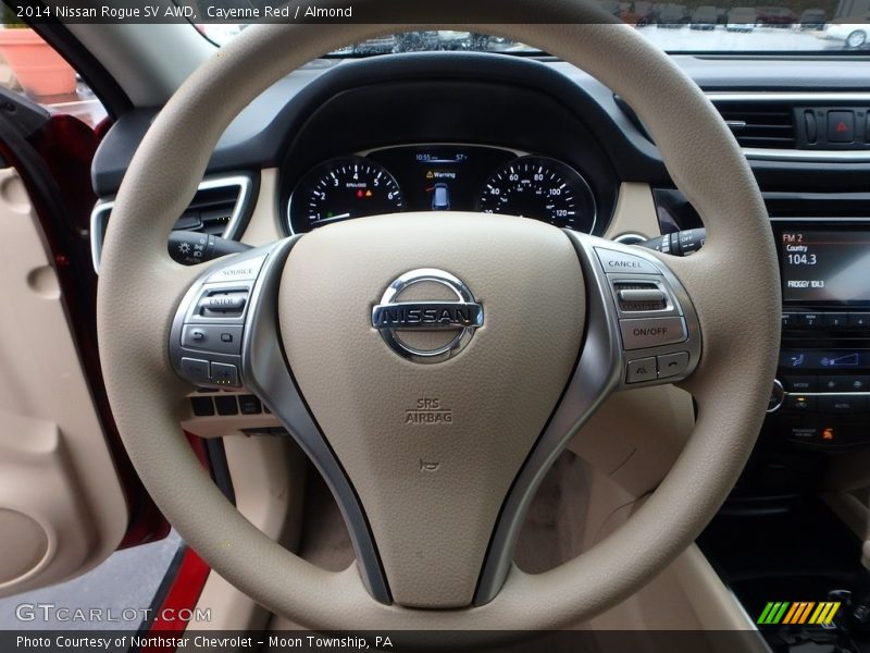 Cayenne Red / Almond 2014 Nissan Rogue SV AWD