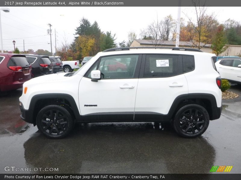 Alpine White / Black/Sandstorm 2017 Jeep Renegade Latitude 4x4