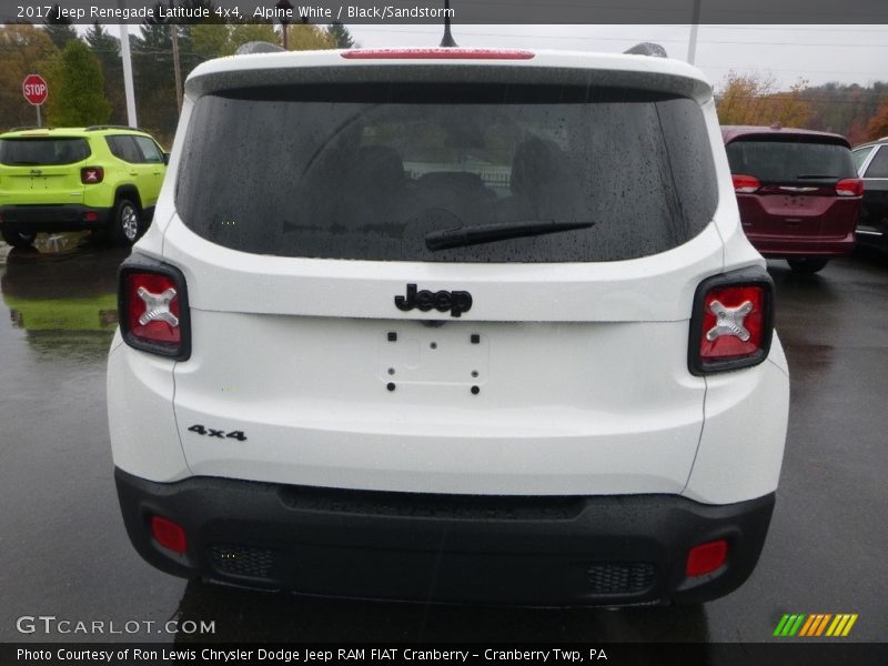 Alpine White / Black/Sandstorm 2017 Jeep Renegade Latitude 4x4