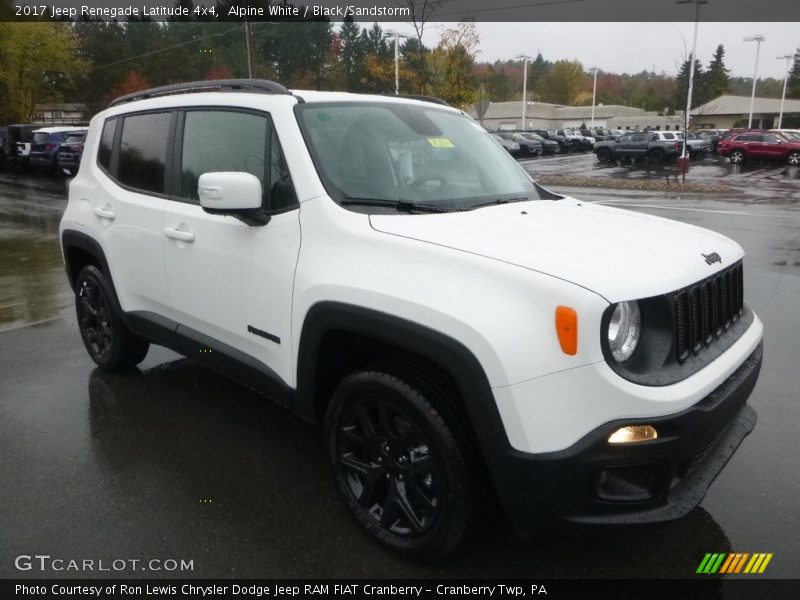 Alpine White / Black/Sandstorm 2017 Jeep Renegade Latitude 4x4