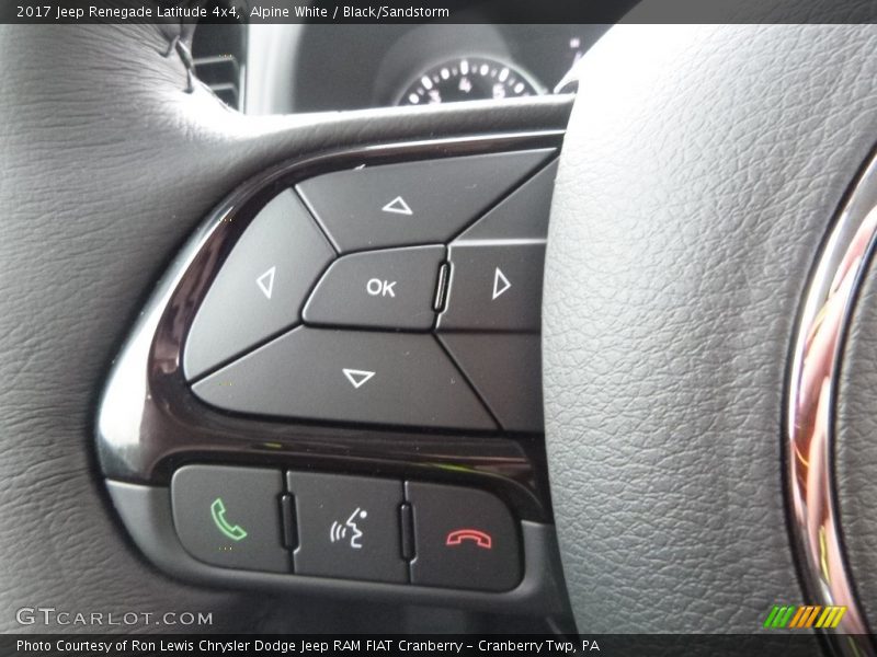 Alpine White / Black/Sandstorm 2017 Jeep Renegade Latitude 4x4