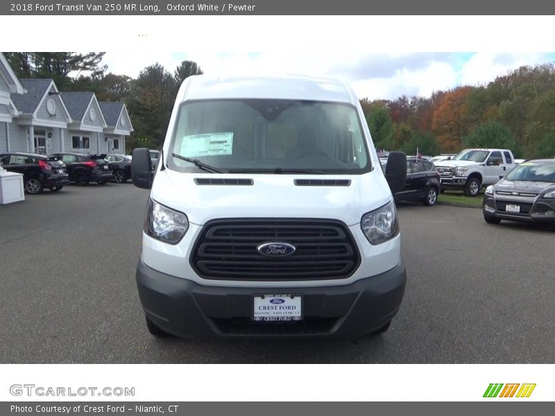 Oxford White / Pewter 2018 Ford Transit Van 250 MR Long