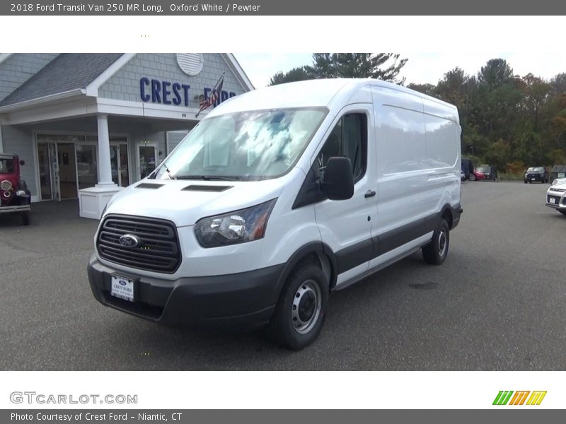 Oxford White / Pewter 2018 Ford Transit Van 250 MR Long